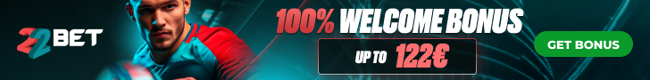 Claim Sports Bonus at 22bet