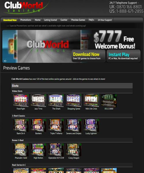 Club World Casino Review 2024