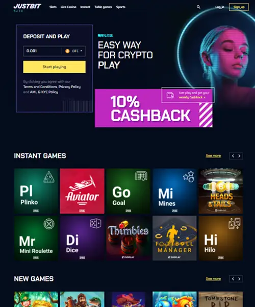 Justbit Casino Review 2024