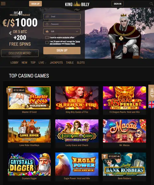 King Billy Casino Review 2024