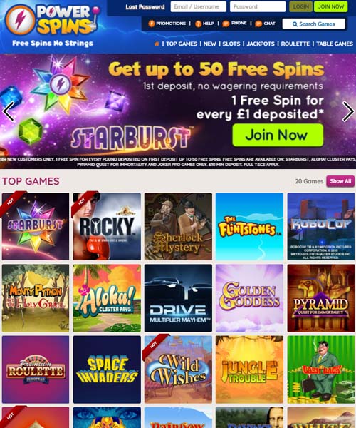 Power Spins Casino Review 2024