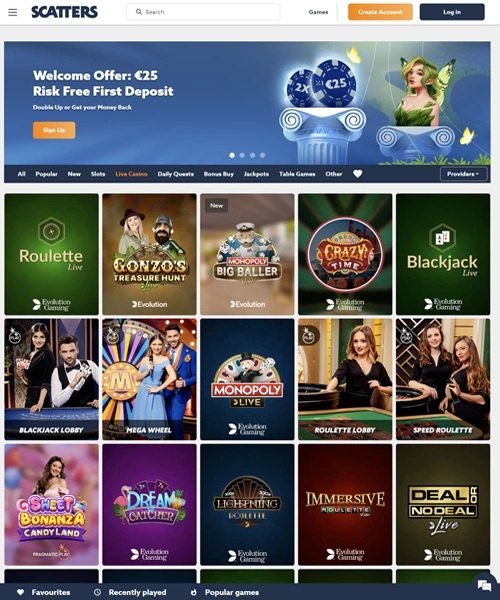 Scatters Casino Review 2024