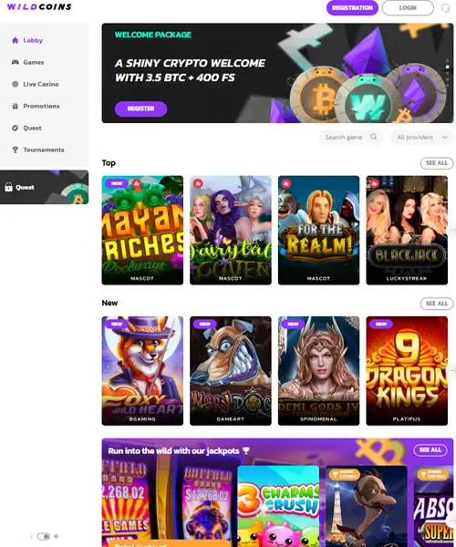WildCoins Casino Review 2022