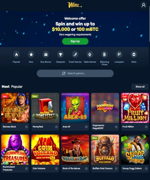 Winz Casino Review