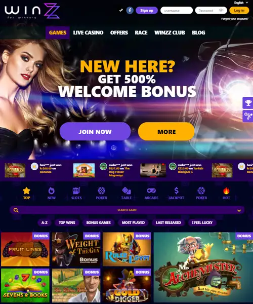 Winzz Casino Review 2023