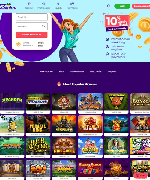 Zinkra Casino Review 2024