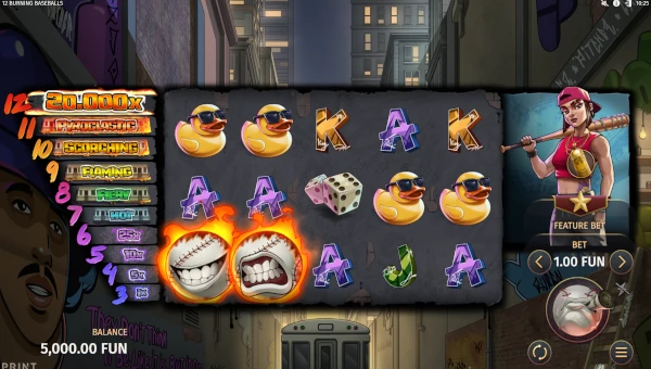 12 Burning Baseballs gameplay