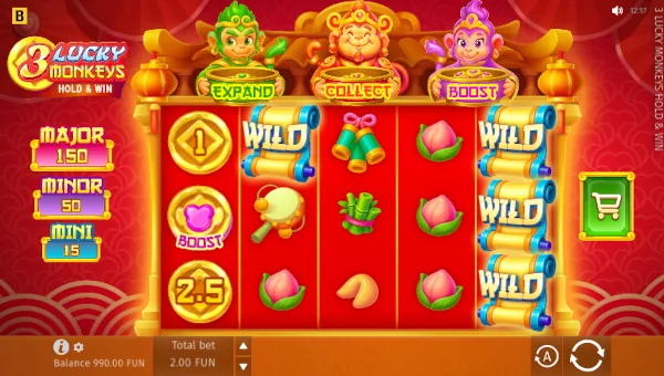 3 Lucky Monkeys gameplay
