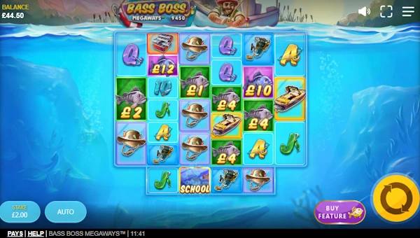 Bass Boss Megaways gameplay