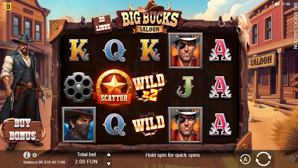 Big Bucks Saloon gameplay