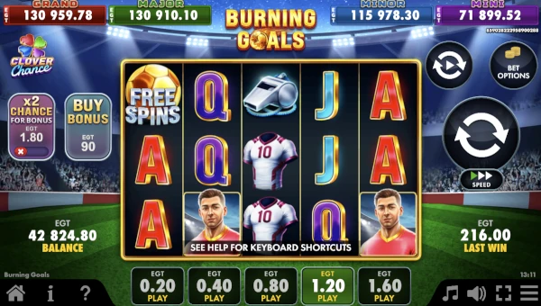 Burning Goals gameplay