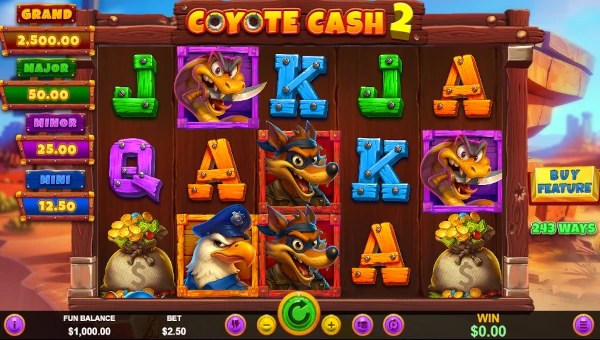 Coyote Cash 2 gameplay