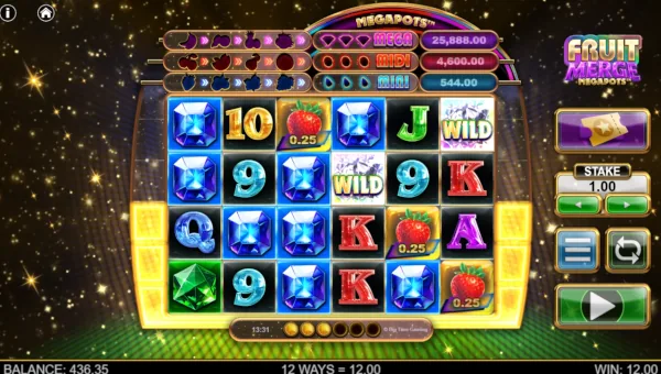 Fruit Merge Megapots gameplay