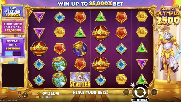 Gates of Olympus 2500 gameplay