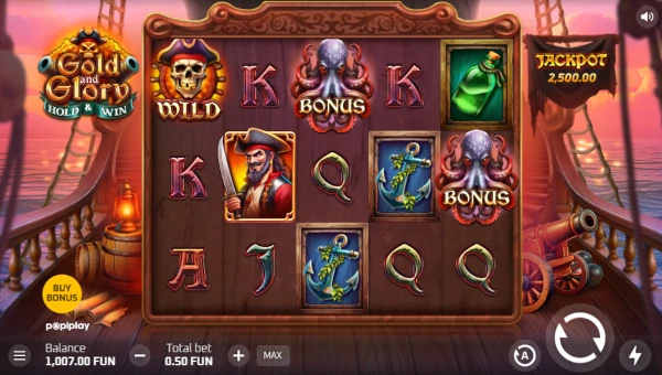 Gold and Glory Hold and Win gameplay