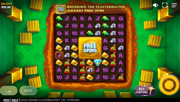 Gold Digger Clusterbuster gameplay