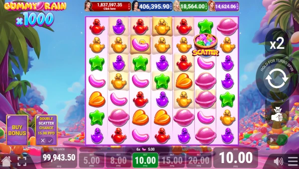 Gummy Rain x1000 gameplay