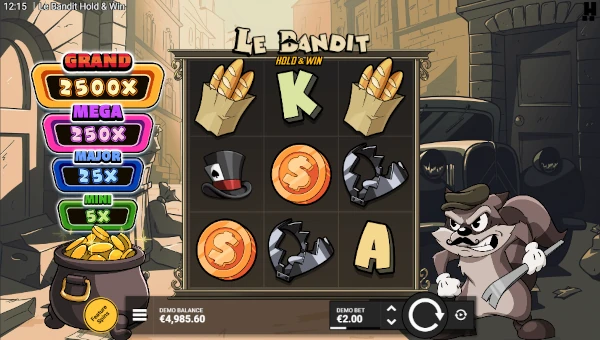 Le Bandit Hold and Win gameplay