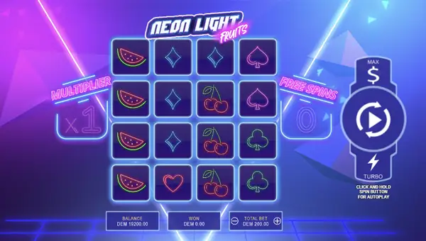 Neon Light Fruits