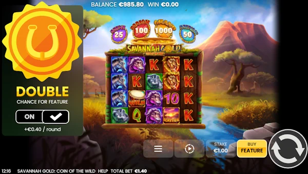 Savannah Gold Coin of the Wild gameplay