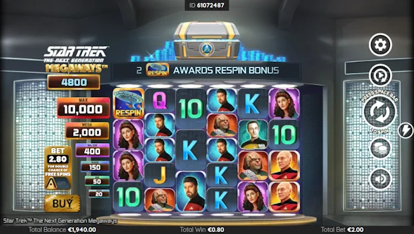 Star Trek The Next Generation Megaways gameplay