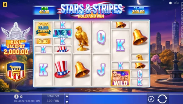 Stars and Stripes Hold and Win gameplay
