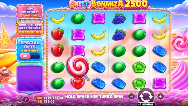 Sweet Bonanza 2500 gameplay