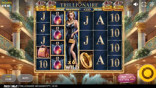 Trillionaire Megaways gameplay