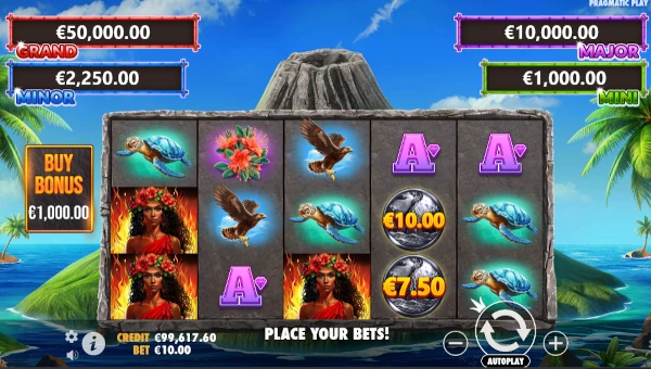 Volcano Goddess gameplay