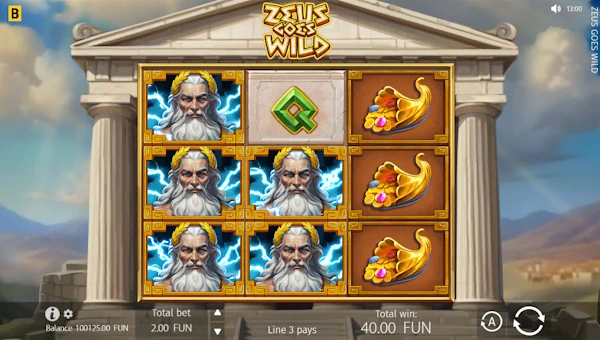 Zeus Goes Wilds gameplay