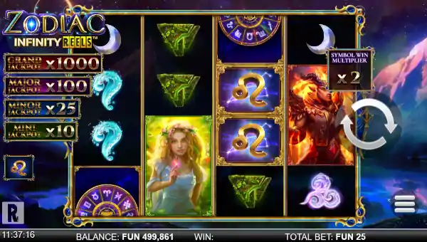 Zodiac Infinity Reels gameplay